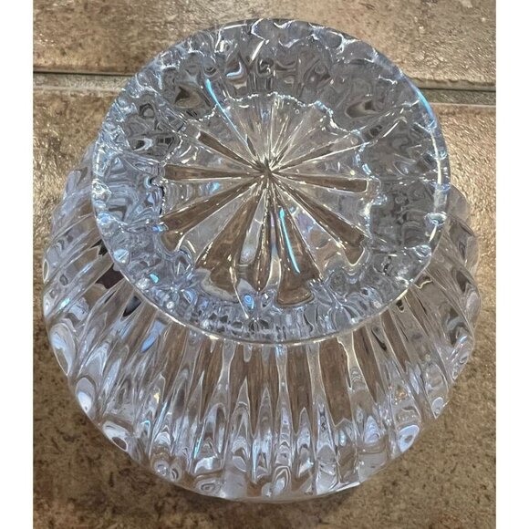 Vintage Oneida Southern Garden Crystal Bowl Frosted Rose Border - Picture 3 of 6